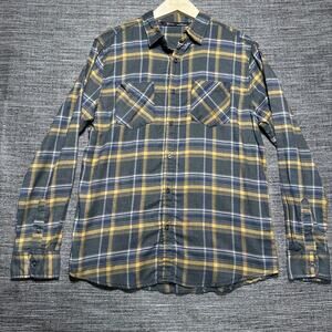 Stoic Shirt Men's Large Yellow Plaid Long Sleeve Button Up
